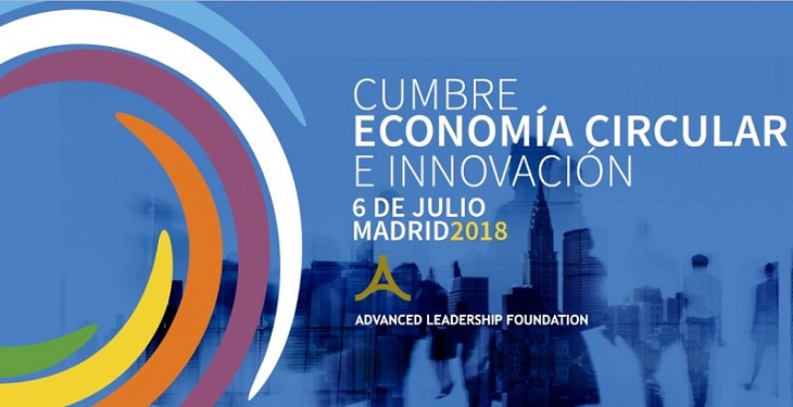 Cartel de la primer Cumpre de Economía Circular e innovación, el 6 de julio de 2018, en Madrid