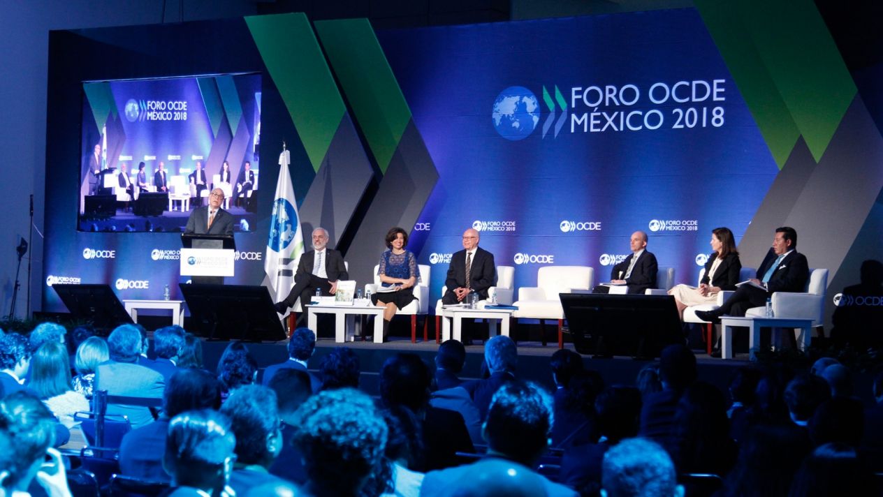 Foro Global de la OCDE tuvo una participación el pasado mes de marzo en el Foro OCDE México donde sugirieron bajar impuestos a las empresas. Fuente: Cuartoscuro